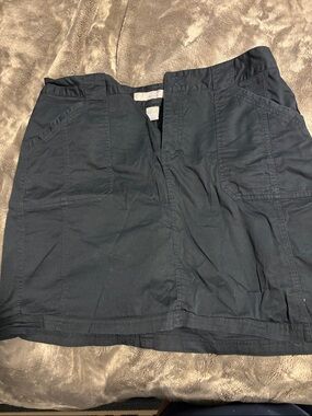 Croft &Barrow Black Mini Skort  with Front Pockets size 14